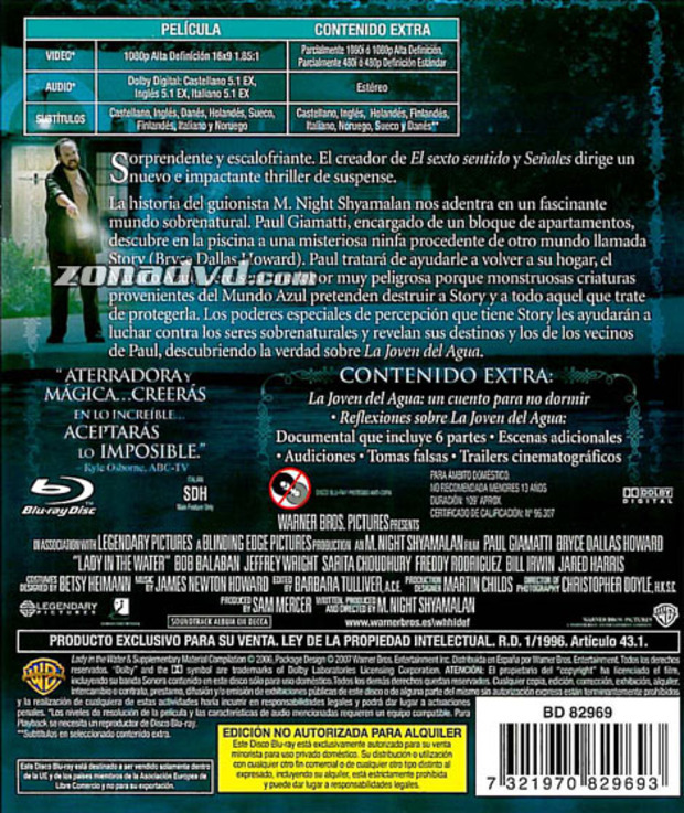 carátula La Joven del Agua portada 4