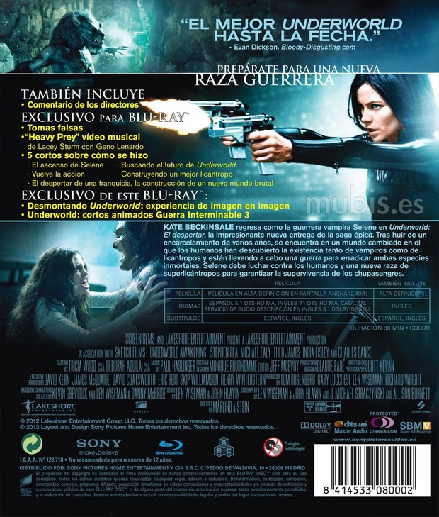 carátula Underworld: El Despertar 3