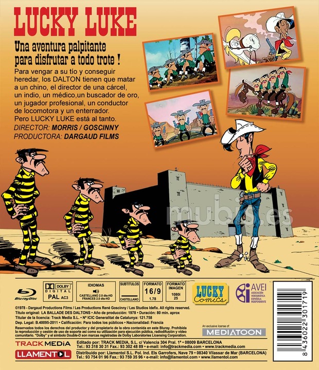 carátula Lucky Luke, La Balada de los Dalton 3