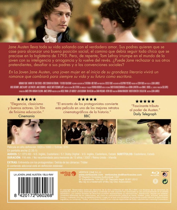 carátula La Joven Jane Austen 3