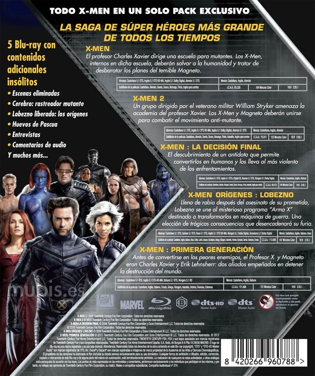 carátula X-Men Pentalogía 3