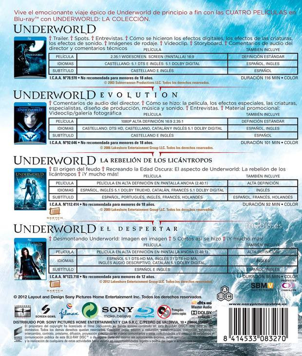 carátula Underworld: Colección 4