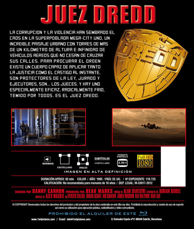 carátula Juez Dredd 3