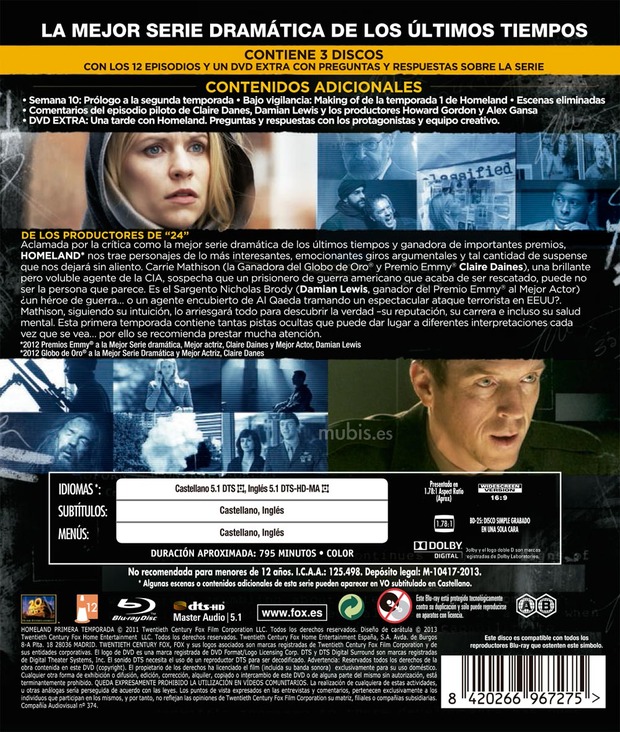 carátula Homeland - Primera Temporada 4