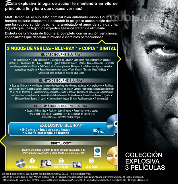 carátula La Colección Definitiva de Bourne (con Copia digital) 2