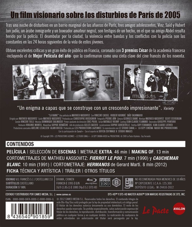 carátula El Odio (La Haine) 3