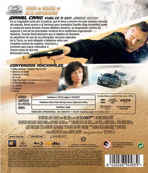 carátula Quantum of Solace 0