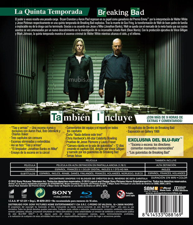 carátula Breaking Bad - Quinta Temporada 4