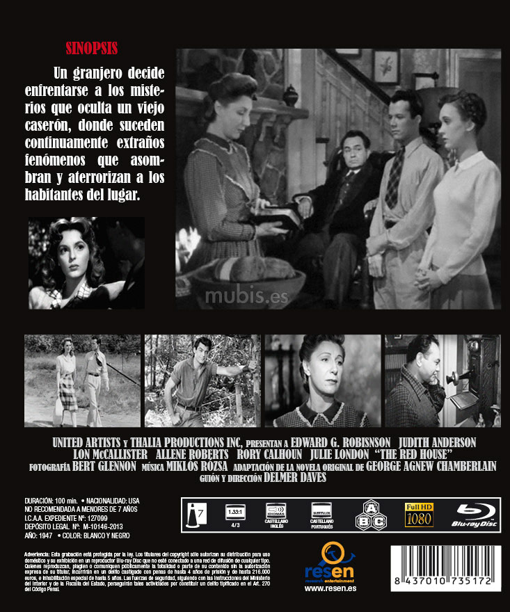 Carátula de La Casa Roja Bluray