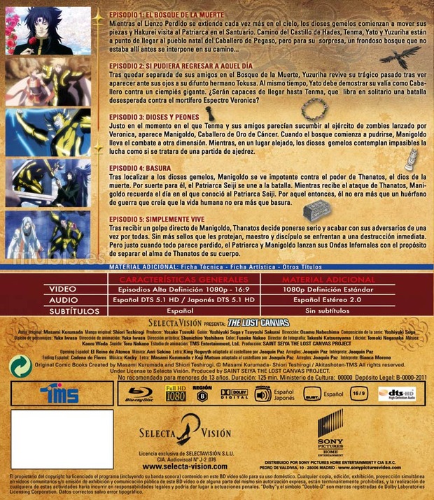 carátula Los Caballeros del Zodiaco (Saint Seiya) - The Lost Canvas Temporada 2 Vol. 1 3