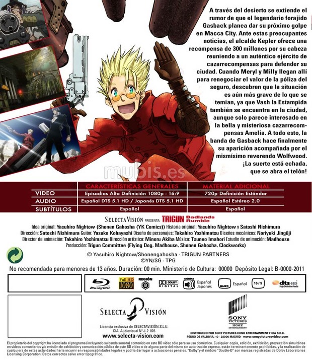 carátula Trigun Badlands Rumble 3