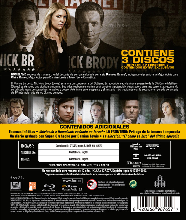 carátula Homeland - Segunda Temporada 3