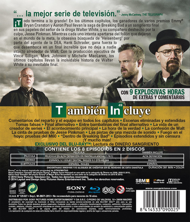 carátula Breaking Bad - Temporada Final 4