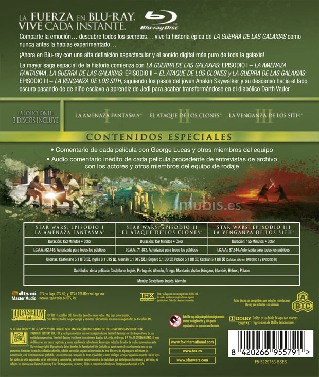 carátula Star Wars - Las Precuelas portada 4