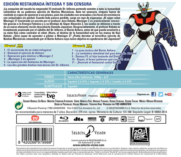 carátula Mazinger Z - Box 1 1