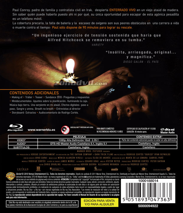 carátula Buried (Enterrado) portada 4