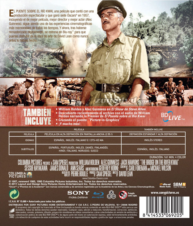 carátula El Puente sobre el Río Kwai portada 3