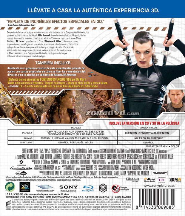 carátula Resident Evil: Ultratumba portada 3