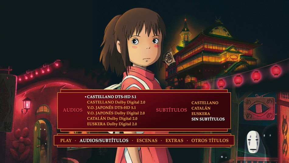 menú El Viaje de Chihiro Blu-ray - 2