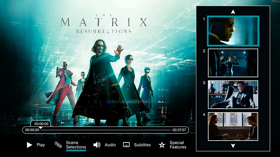 menú Matrix Resurrections Blu-ray - 2