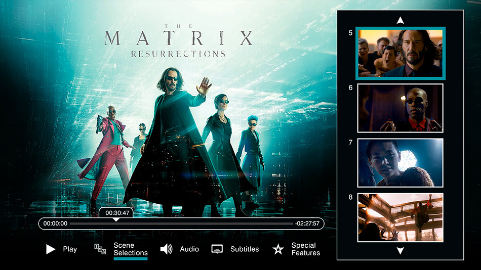 menú Matrix Resurrections Blu-ray - 3