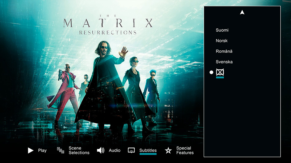 menú Matrix Resurrections Blu-ray - 9