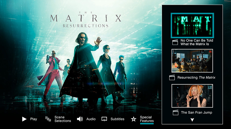 menú Matrix Resurrections Blu-ray - 10