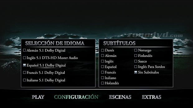 menú La Guerra de Los Mundos Blu-ray - 3