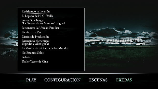 menú La Guerra de Los Mundos Blu-ray - 4