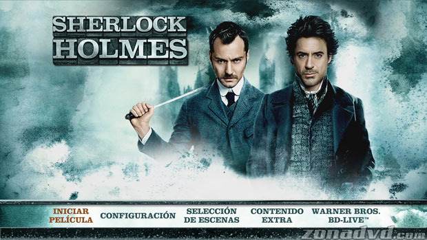 menú Sherlock Holmes Blu-ray - 1