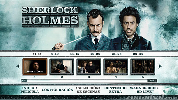 menú Sherlock Holmes Blu-ray - 3