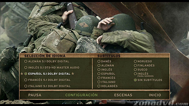 menú Salvar al Soldado Ryan - Edición Especial Blu-ray - 3