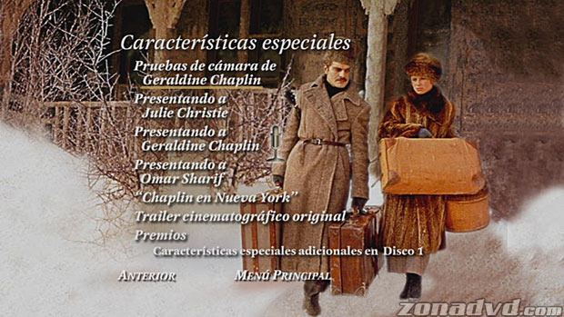 menú Doctor Zhivago - 45º aniversario Blu-ray - 8