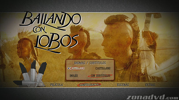 menú Bailando con Lobos Blu-ray - 2