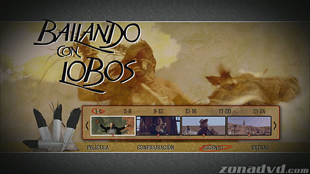menú Bailando con Lobos Blu-ray - 3