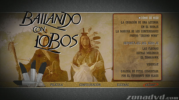 menú Bailando con Lobos Blu-ray - 4