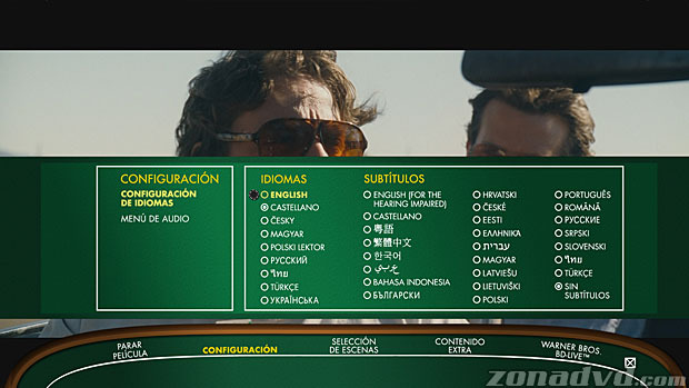 menú Resacón en Las Vegas Blu-ray - 2