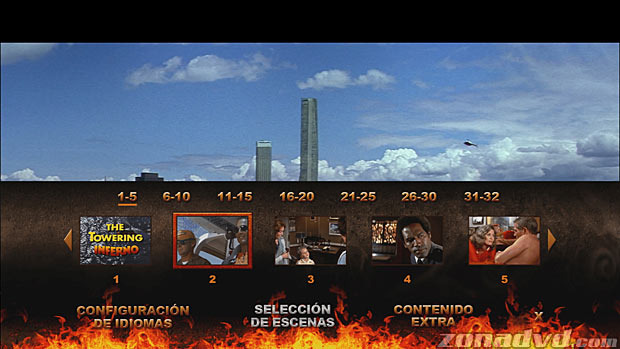 menú El Coloso en Llamas Blu-ray - 2