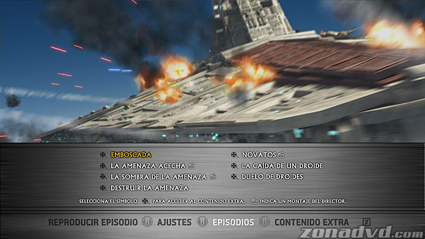 menú Star Wars: The Clone Wars - Primera Temporada Blu-ray - 3