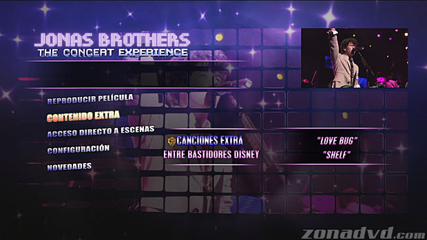 menú Jonas Brothers en Concierto Blu-ray - 2