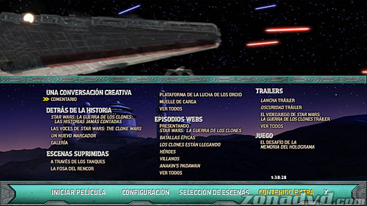 menú Star Wars: The Clone Wars Blu-ray - 4