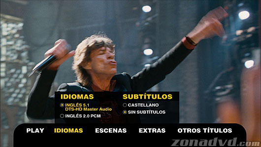 menú Rolling Stones, Shine a Light Blu-ray - 3