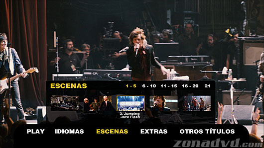 menú Rolling Stones, Shine a Light Blu-ray - 4