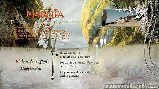 menú Las Crónicas de Narnia: El Príncipe Caspian Blu-ray - 7