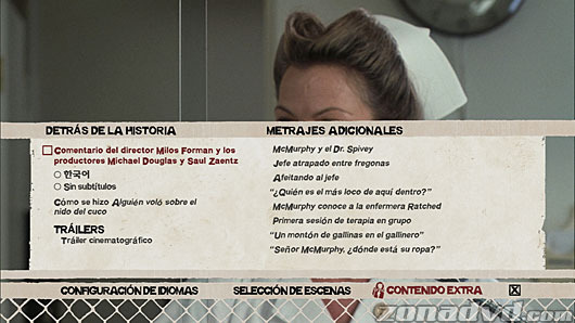 menú Alguien Voló sobre el Nido del Cuco Blu-ray - 4