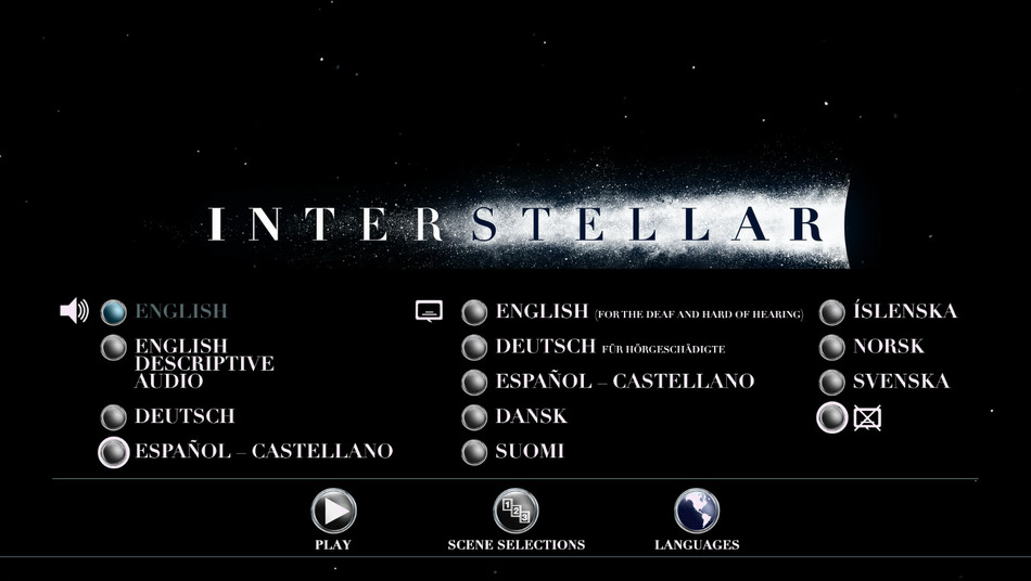 menú Interstellar Blu-ray - 3