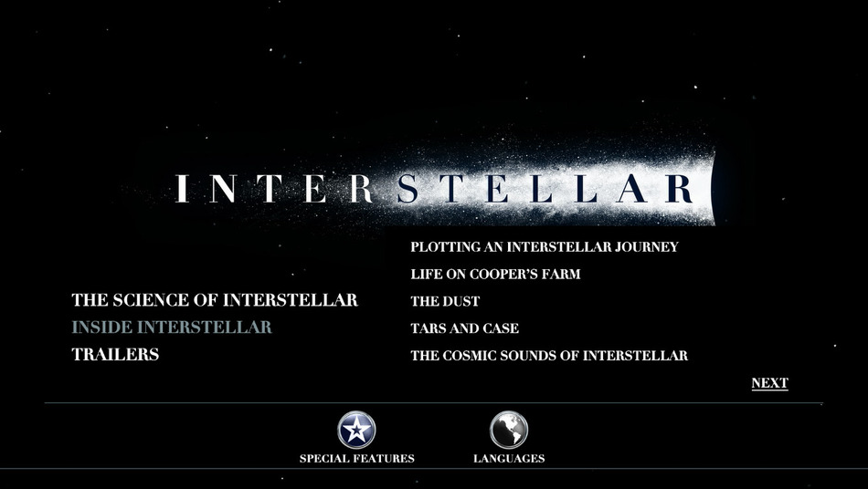 menú Interstellar Blu-ray - 6