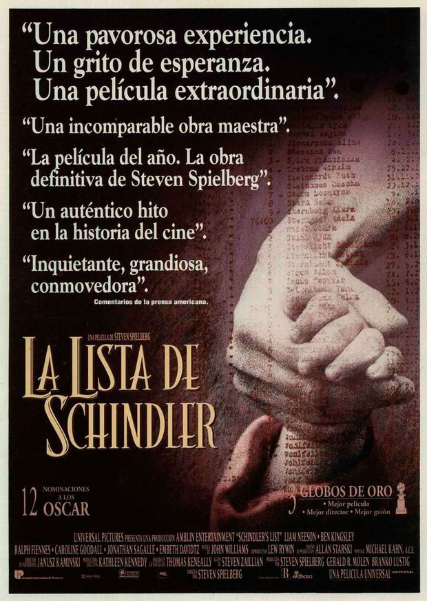 Póster de la película La Lista de Schindler