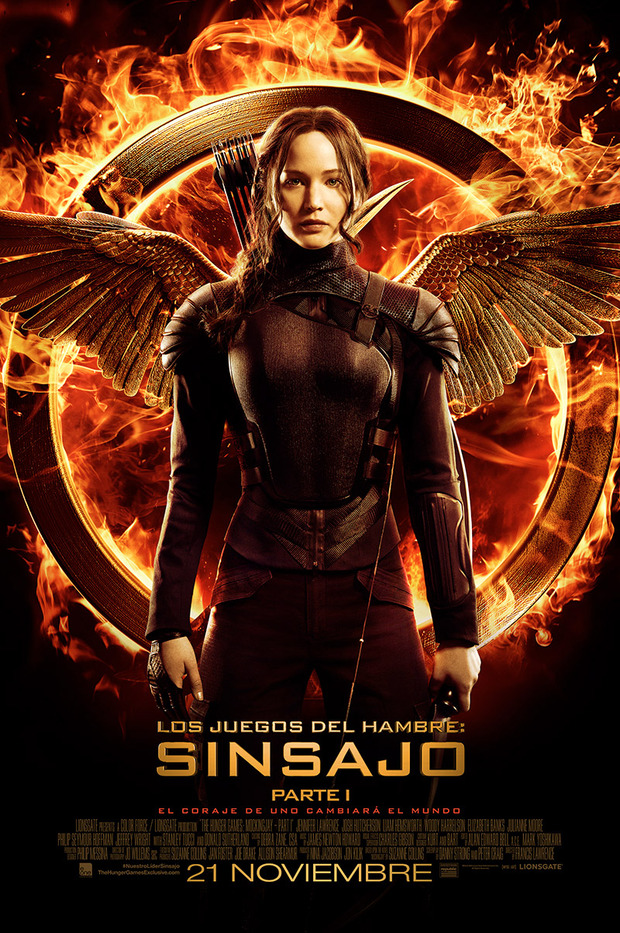 Póster de la película Los Juegos del Hambre: Sinsajo. Parte 1