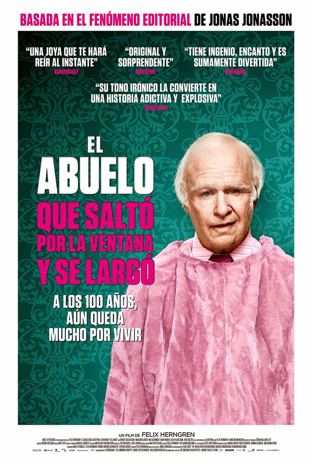 Póster de la película El Abuelo que saltó por la Ventana y se largó